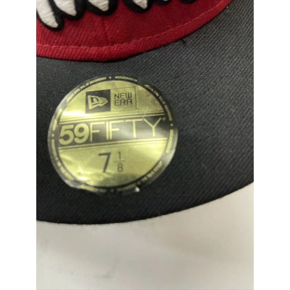Atlanta HAWKS Hat Cap Fitted 7 1/8 New Era Hardwood Classic 59Fifty  Flat‎ Bill